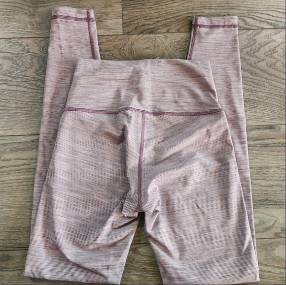 Lululemon Athletica Purple Pinstripe Leggings Size 4 - Picture 2 of 6
